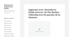 Desktop Screenshot of chansonsenanglais.blog.linkua.com