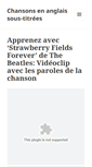 Mobile Screenshot of chansonsenanglais.blog.linkua.com